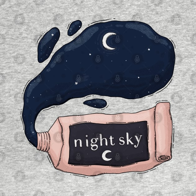 Night Sky Paint Tube by Tania Tania